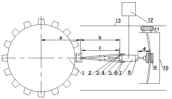 Shape from focus based scraper conveyor chain wheel wear measuring device and method