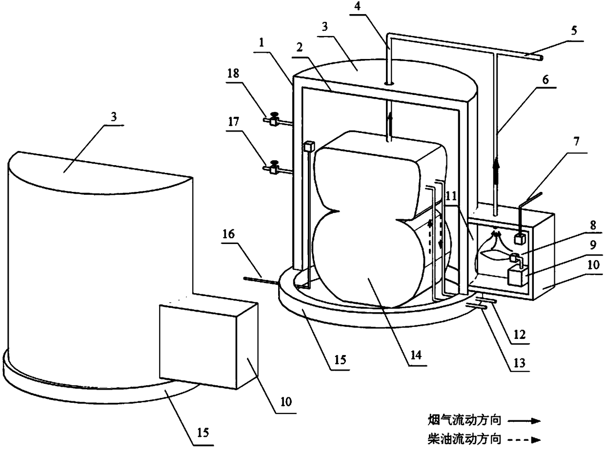 Preheating system for low-temperature starting of diesel generator