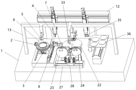 Chip test equipment based on double integrating spheres and test method