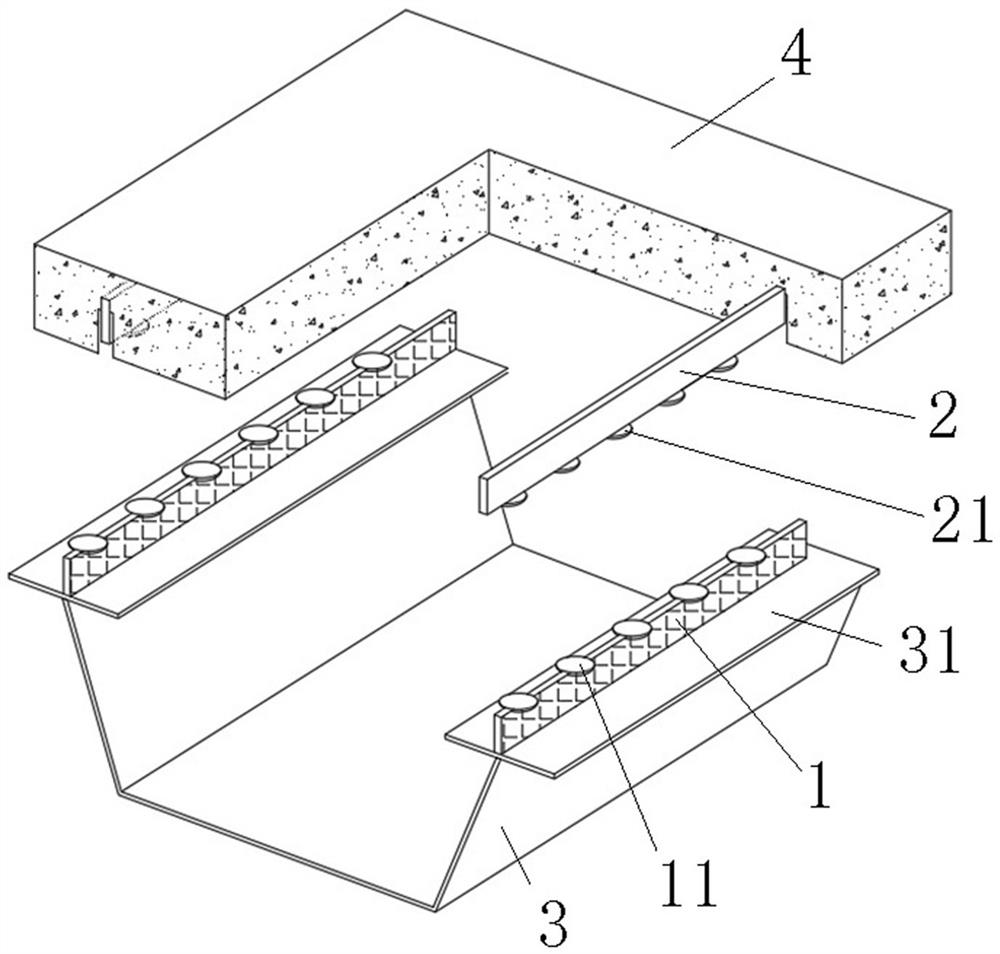 Anti-seismic connecting structure for fabricated steel-concrete composite beam