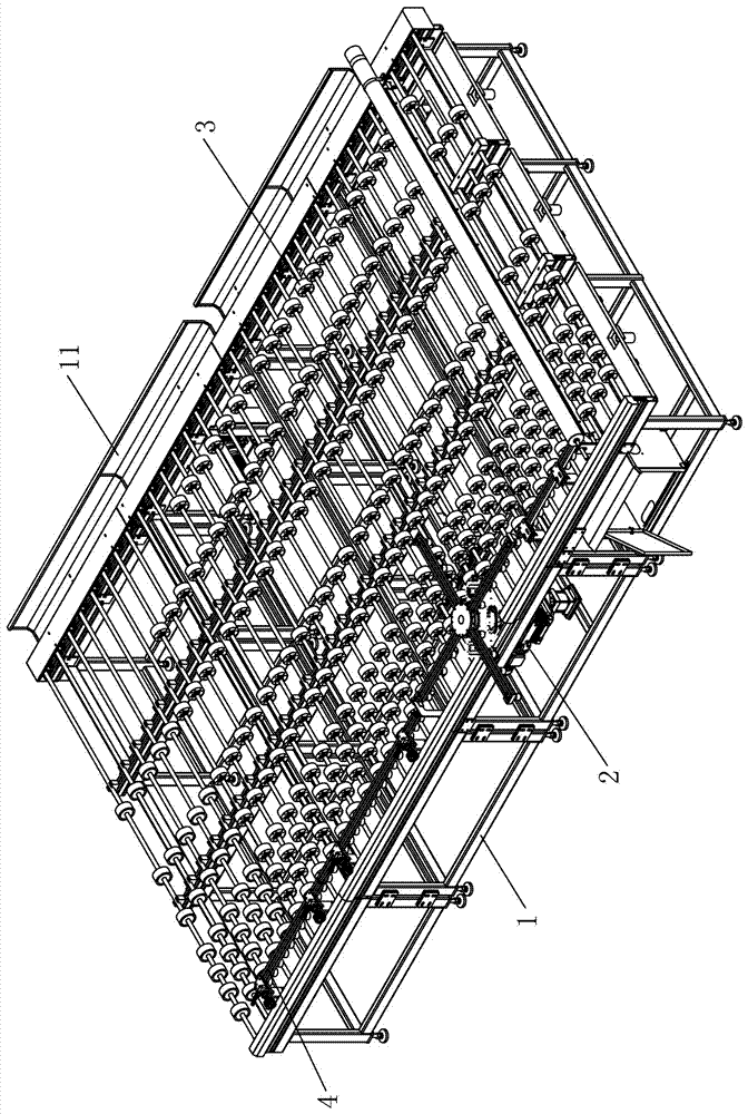 Glass horizontal type linear transfer table and control method thereof