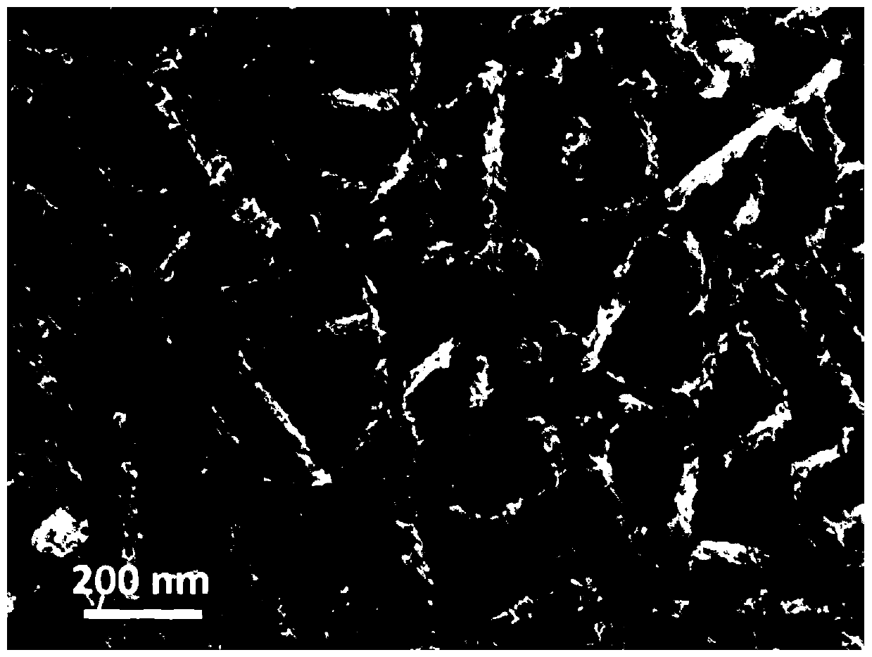 Conductive substrate loaded tin disulfide-nickel sulfide core-shell heterogeneous porous nano wall array structure and preparation method thereof