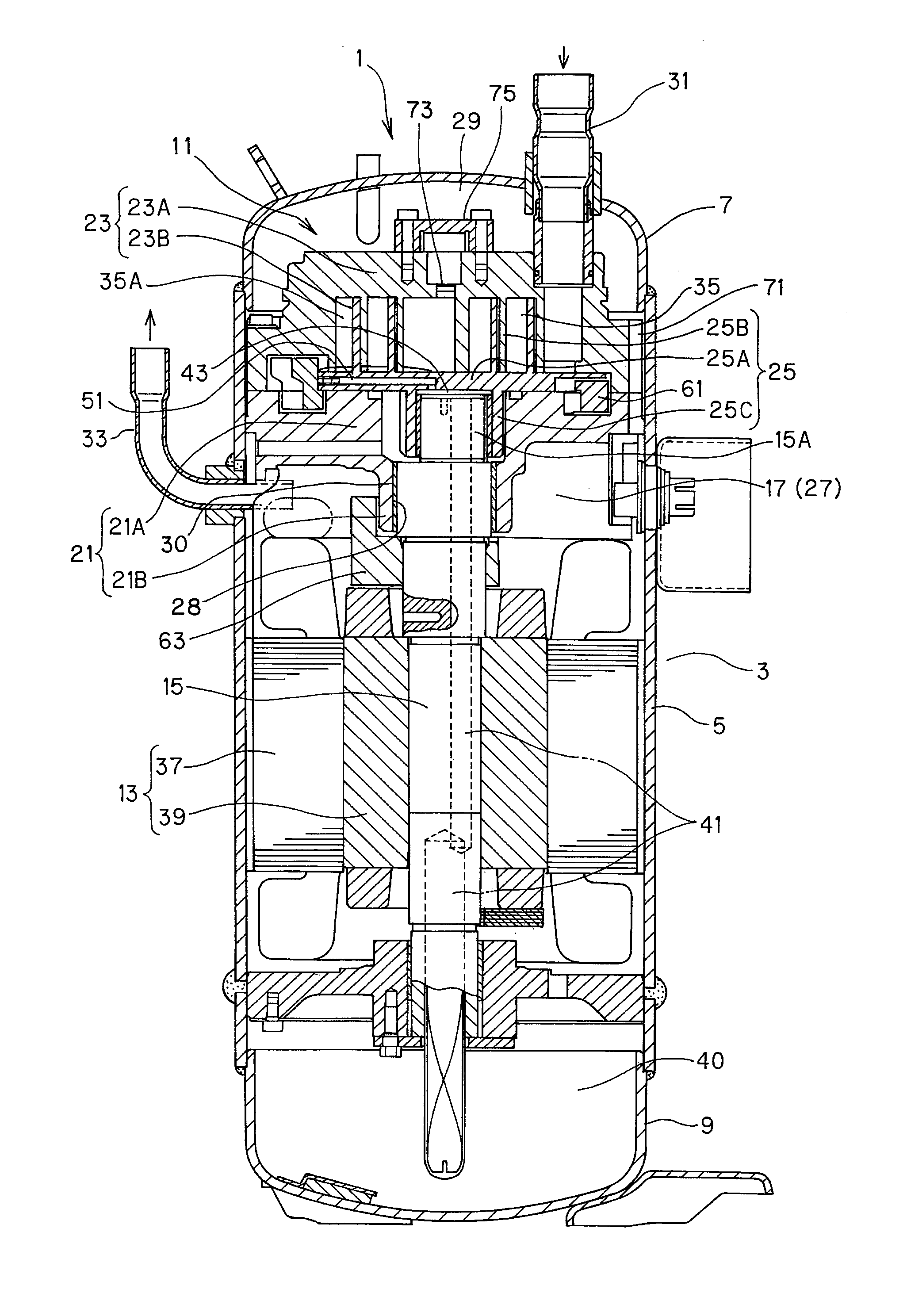 Scroll type compressor