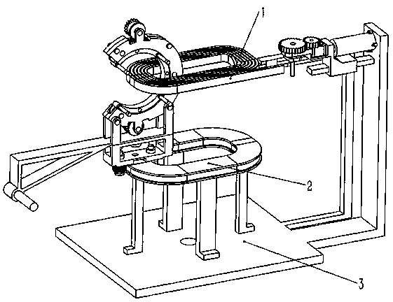 A motor rectangular coil automatic winding insulating cloth robot