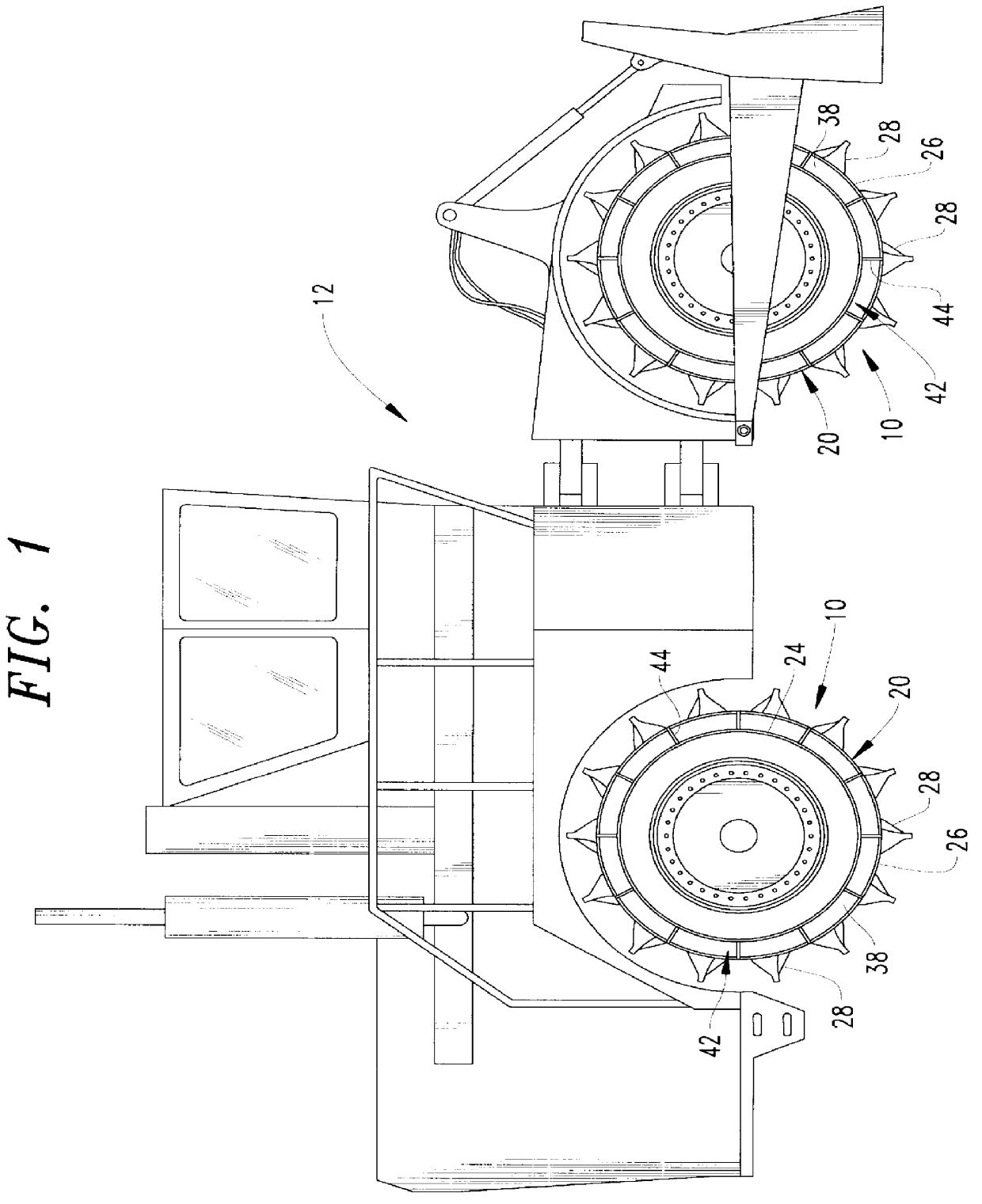 Self-adjusting compactor wheel