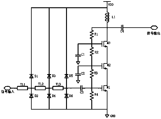 Power amplifier with electrostatic discharge protection circuit