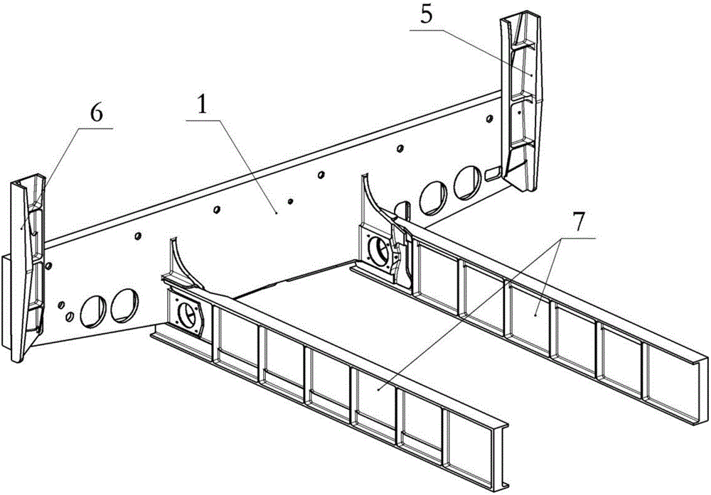 Ground validation method of main load-bearing structural member of fuselage under large load