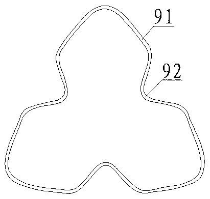 Tool for repairing oil-water well inward concave sleeve