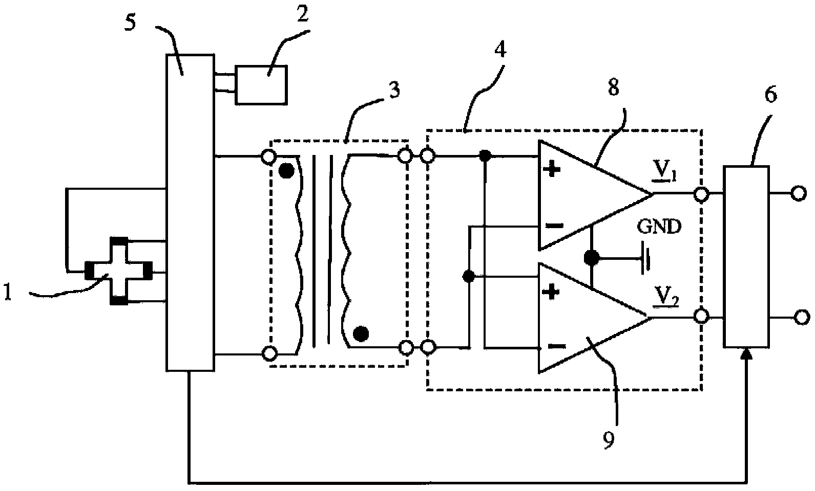 Current transducer for measuring a current