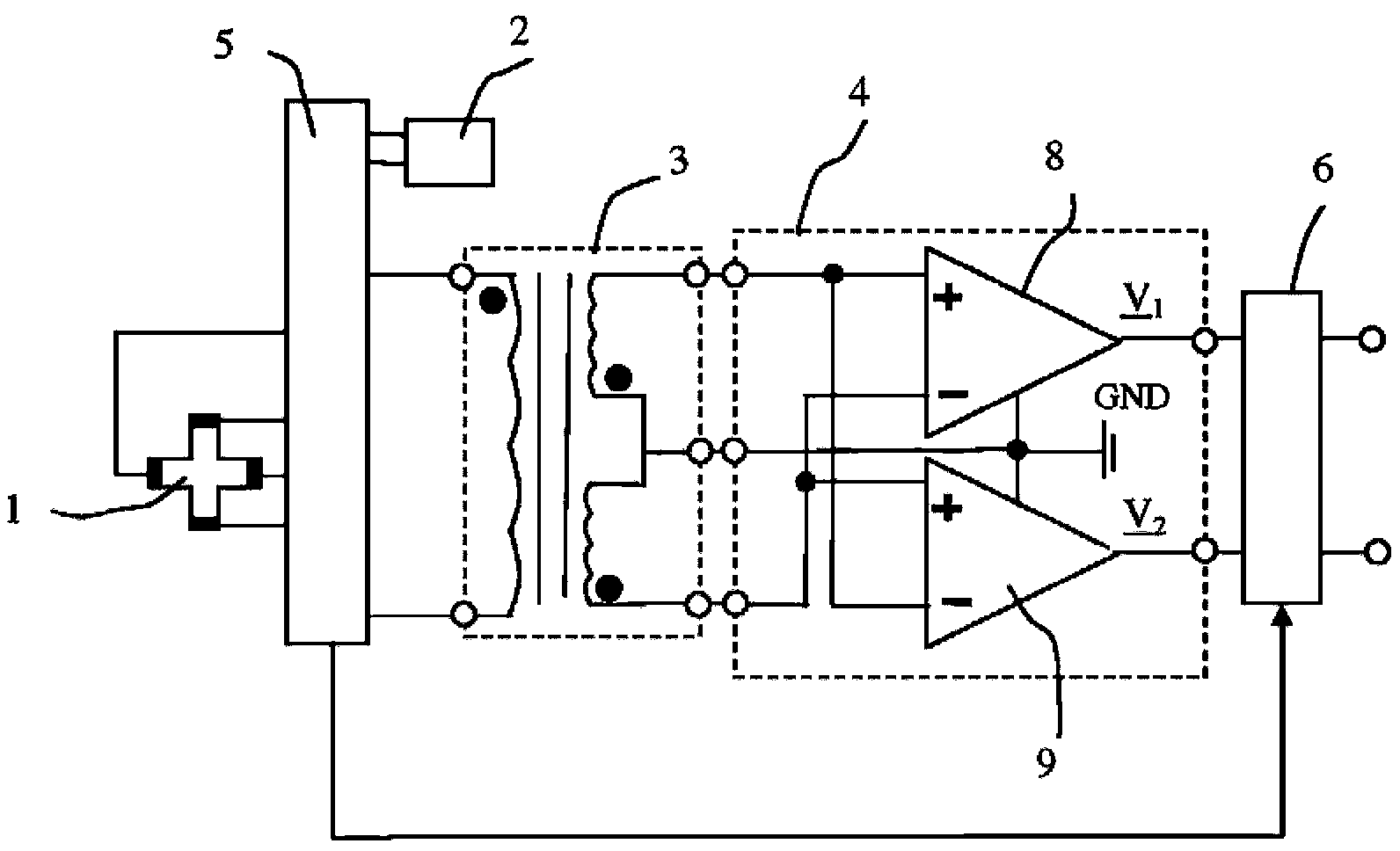 Current transducer for measuring a current