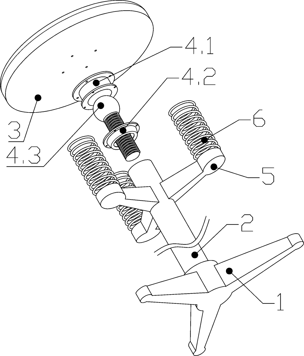 Round stool capable of inducing correction on sitting posture