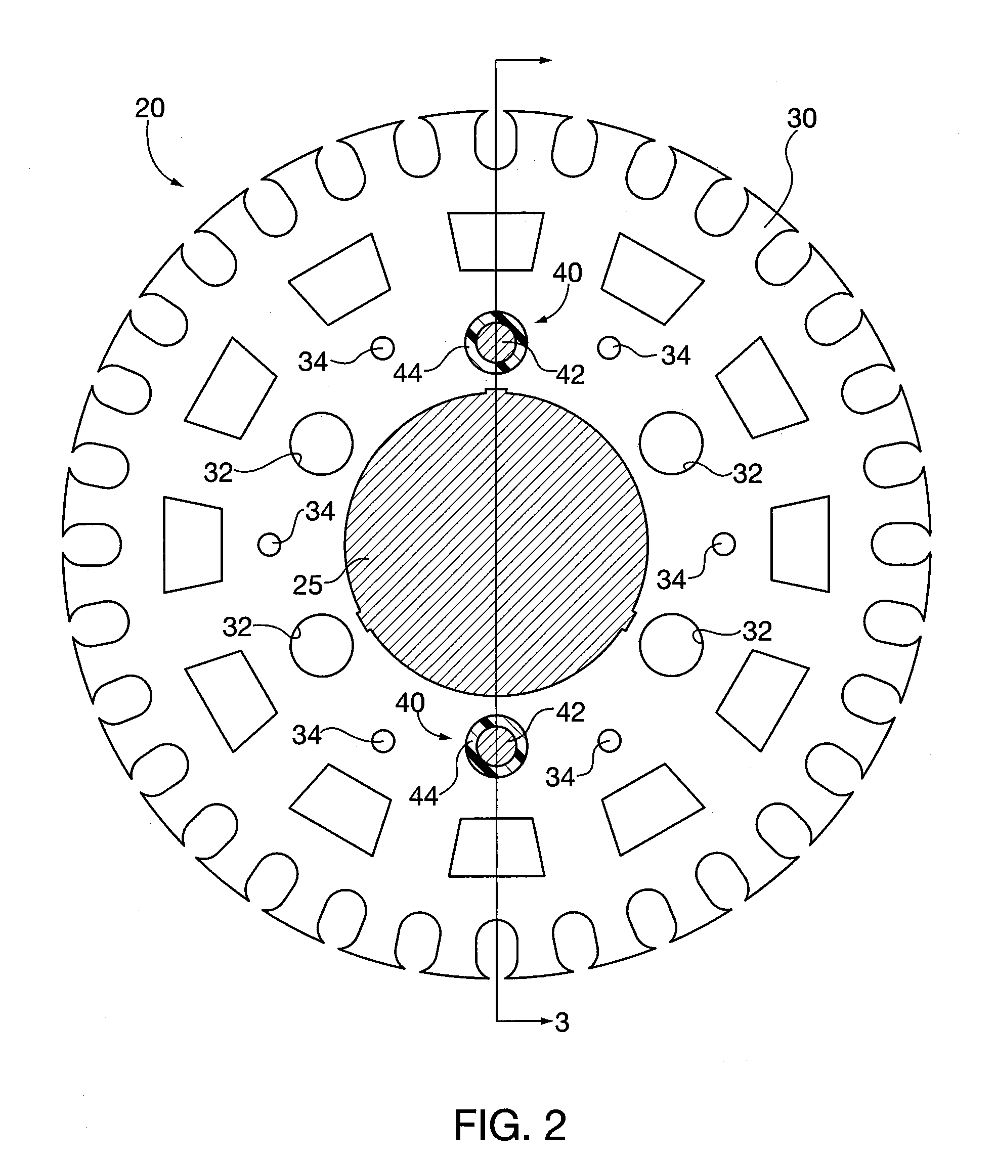 Method of Tuning Bending and Torsion Stiffness of Ducted Rotor Core of An Induction Motor