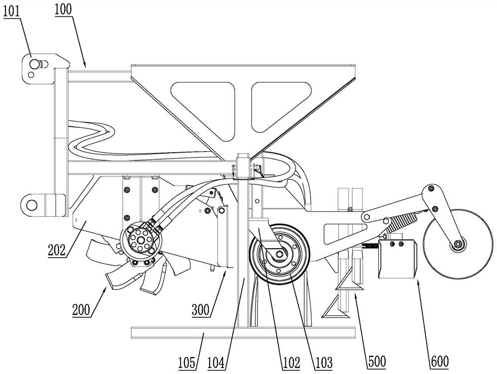 Wheat drill seeder single body suitable for sticky and heavy soil of rice stubble field and planting method