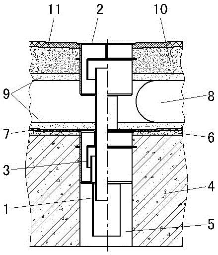 A construction method of a floor drain in a room with water in a high-rise building and a composite floor drain used therein