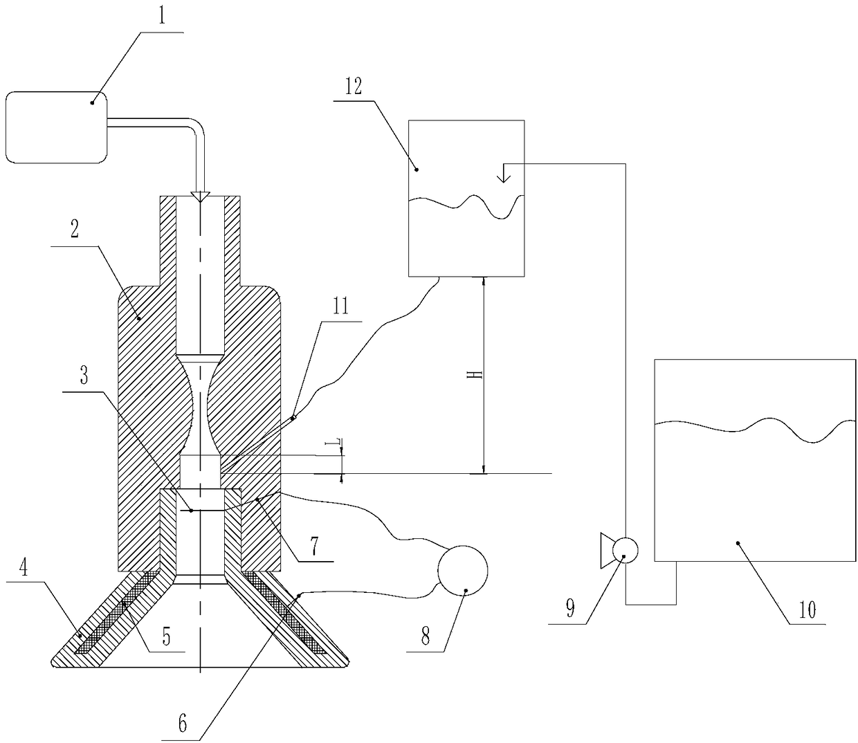 Pneumatic atomizing static electricity spraying head and mist spraying system