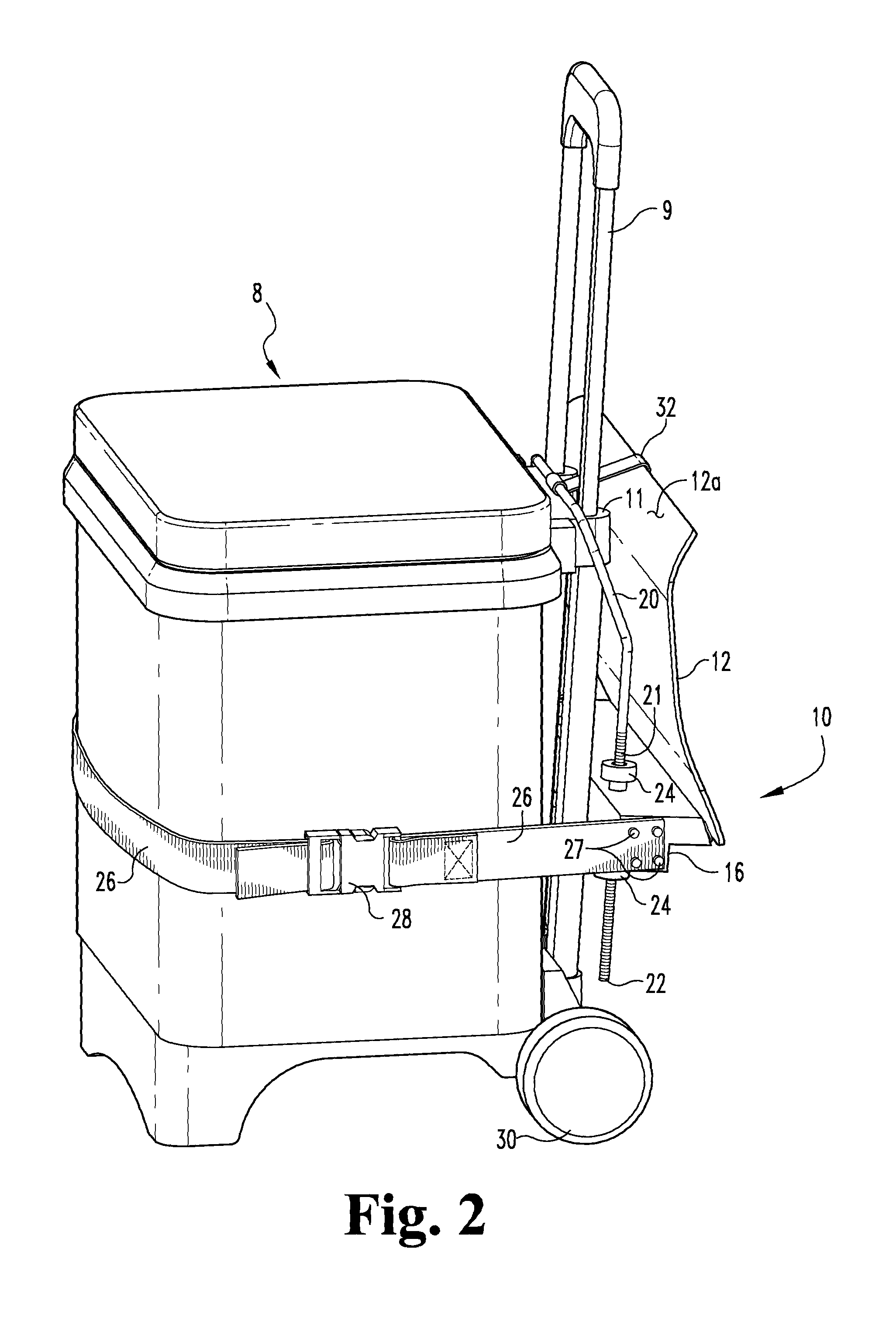 Ski attachment for a portable cooler