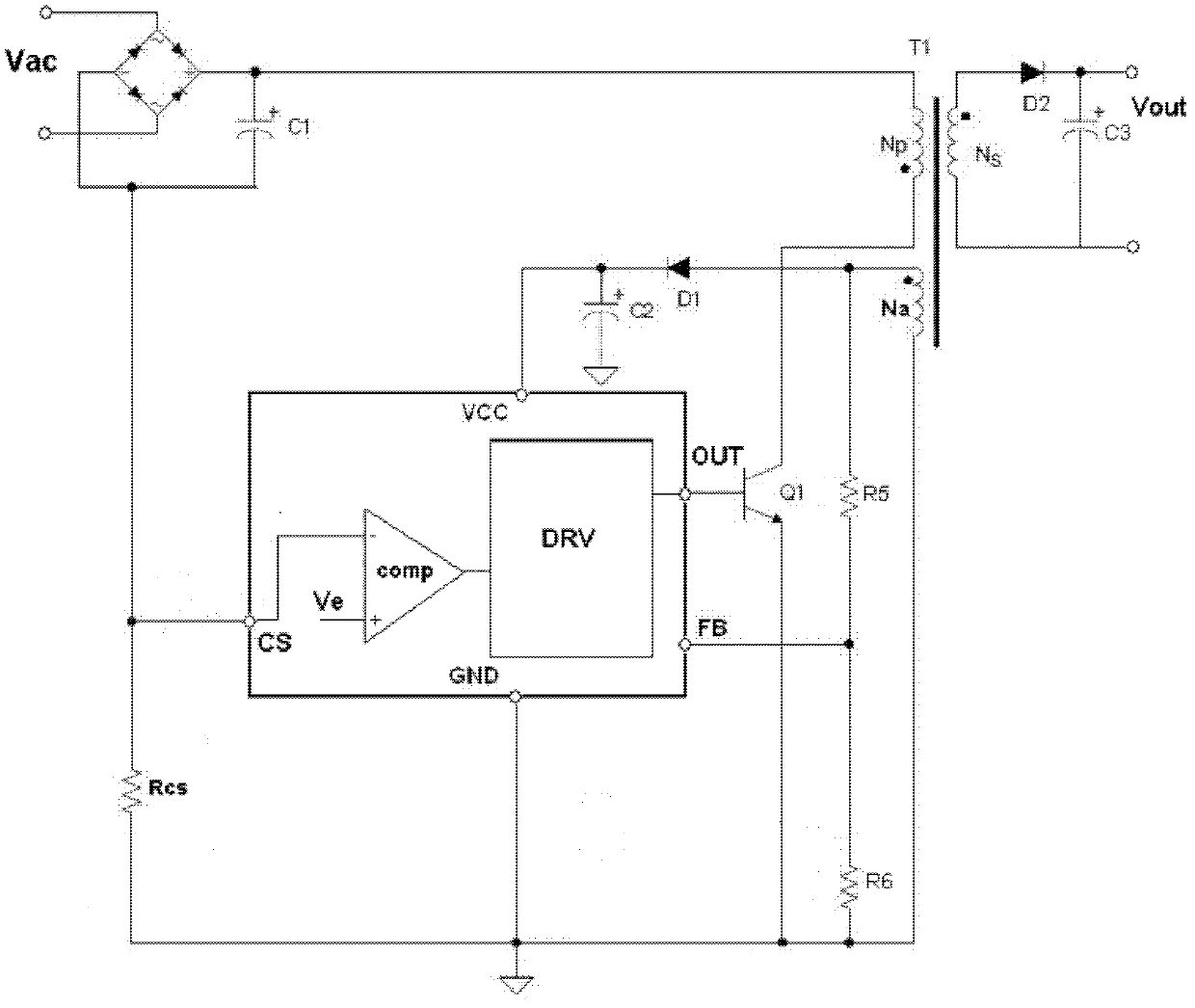 Voltage compensation circuit of switch power line