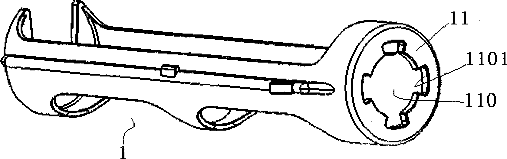 Assembling structure of handle and body of glue spraying gun