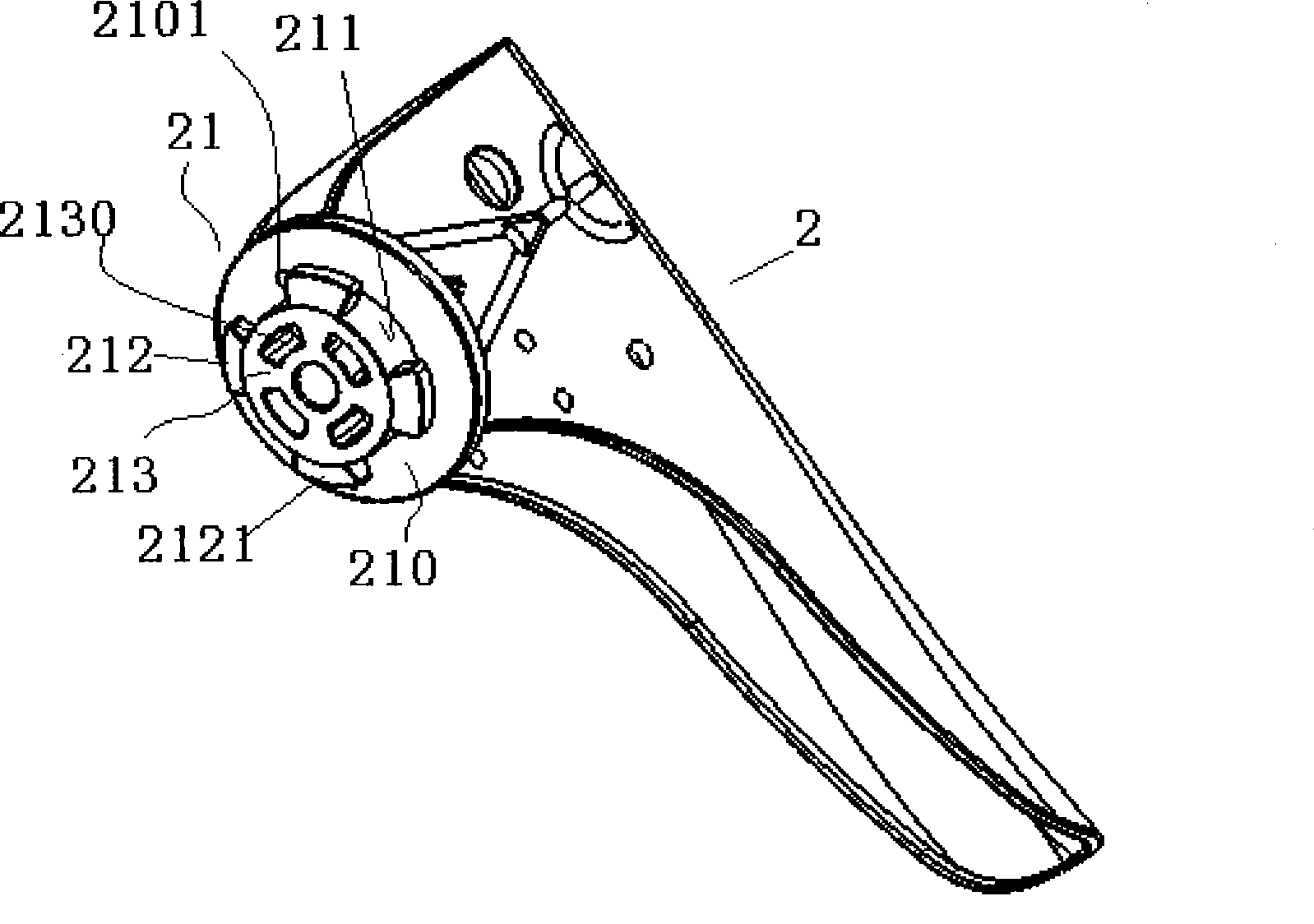 Assembling structure of handle and body of glue spraying gun