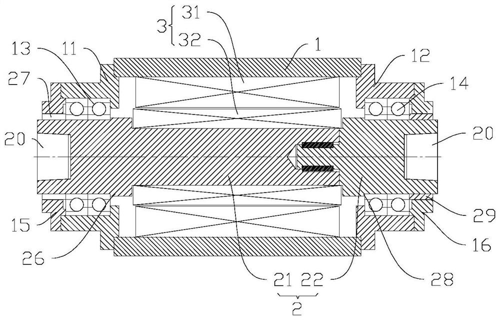 Electric main shaft and machine tool