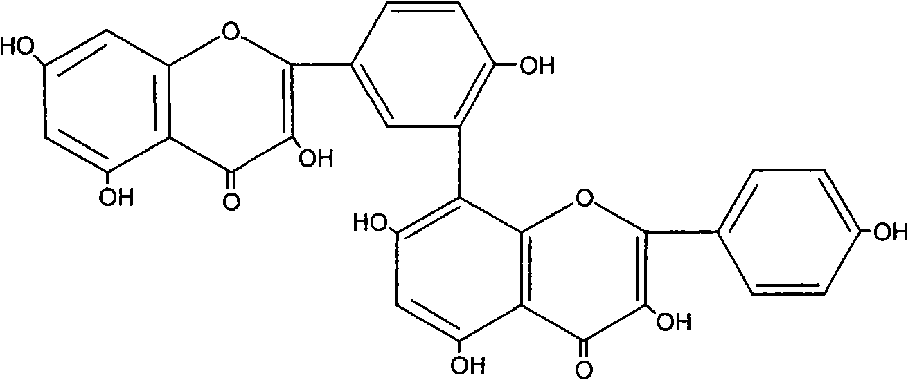Preparation and new usage of selaginella tamariscina biflavone ingredient