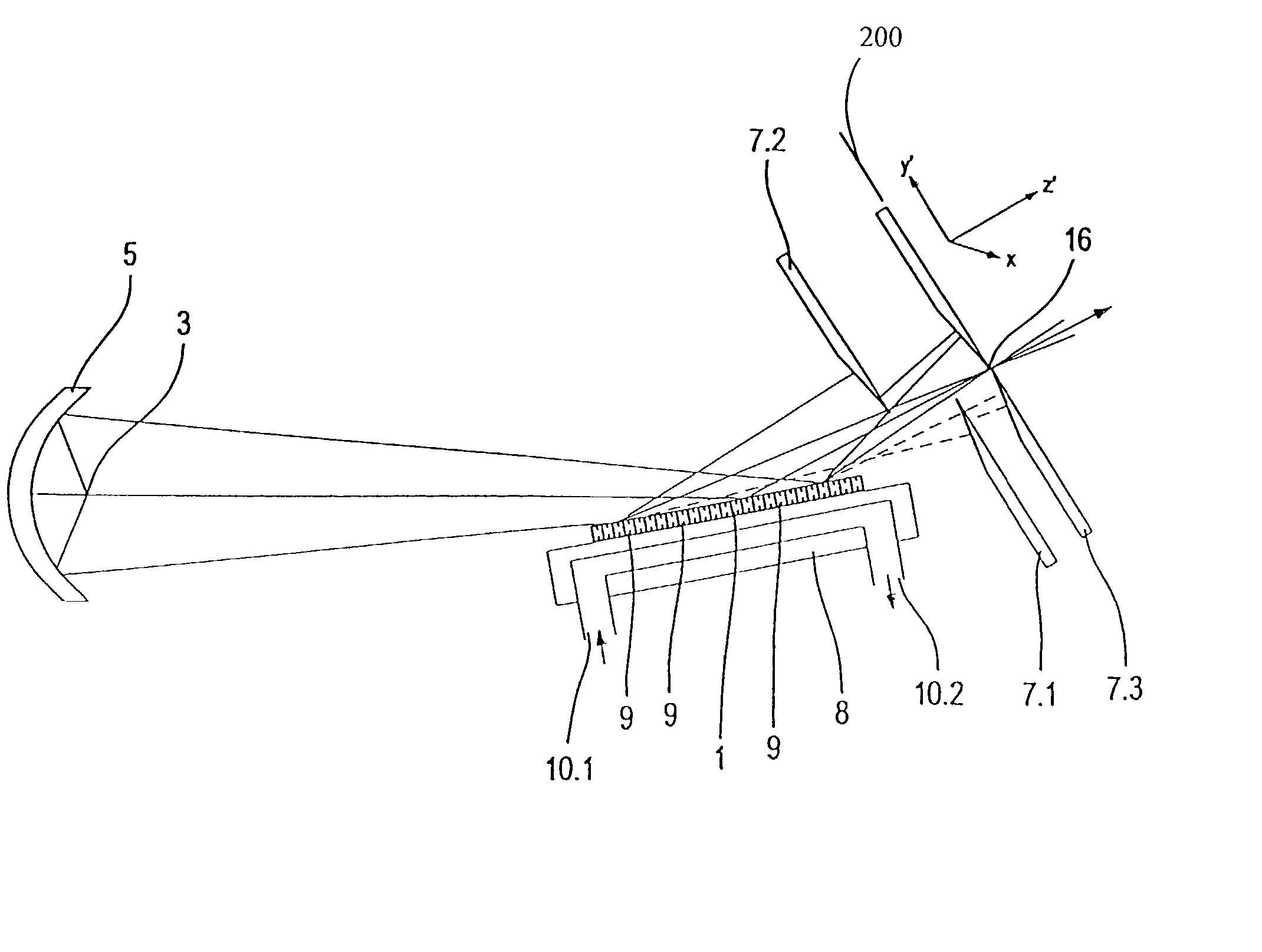 Illumination system with a plurality of individual gratings