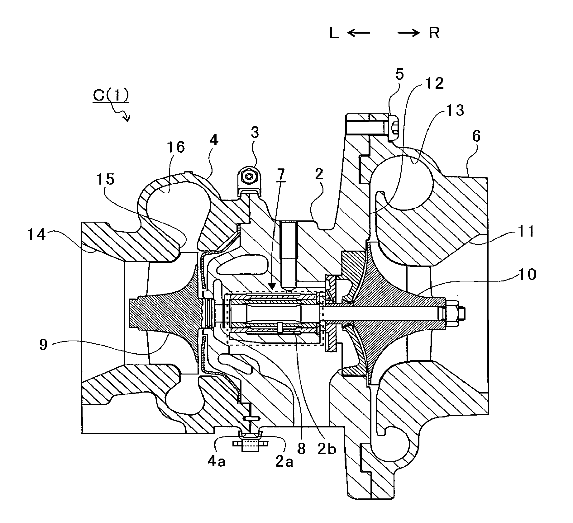 Bearing structure and turbocharger