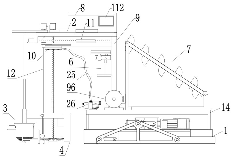 Self-positioning equidistant contradictory garden road greening auxiliary laying and building equipment