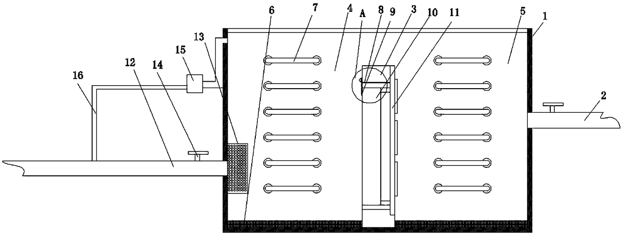 Artificial sewage intercepting tank for treating black and odorous water body and application method of artificial sewage intercepting tank