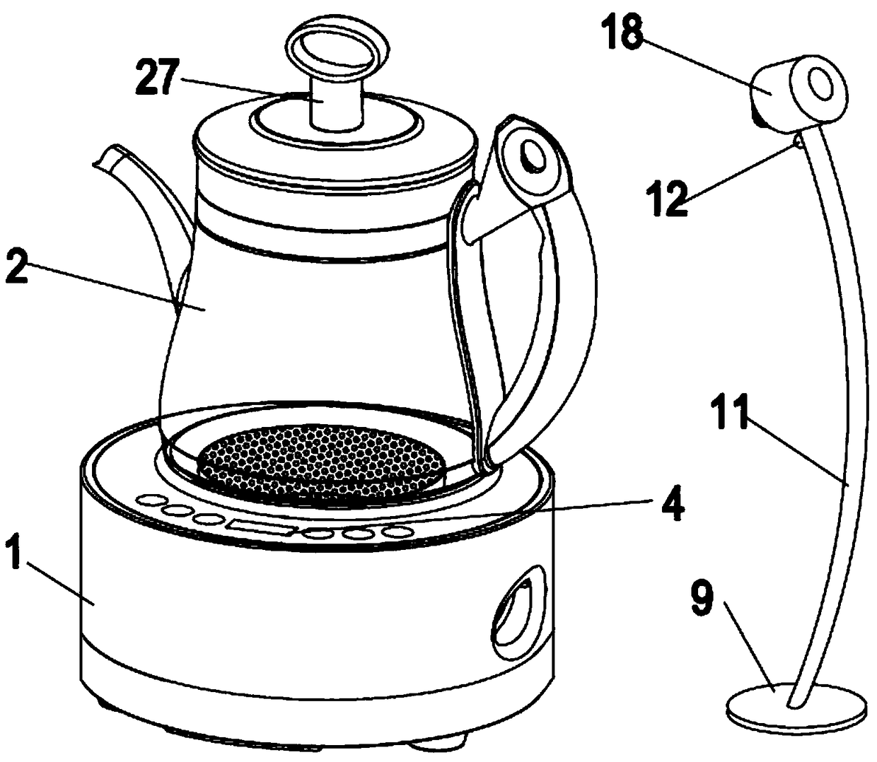 Clocked unattended medicine pot with automatic medicine adding function