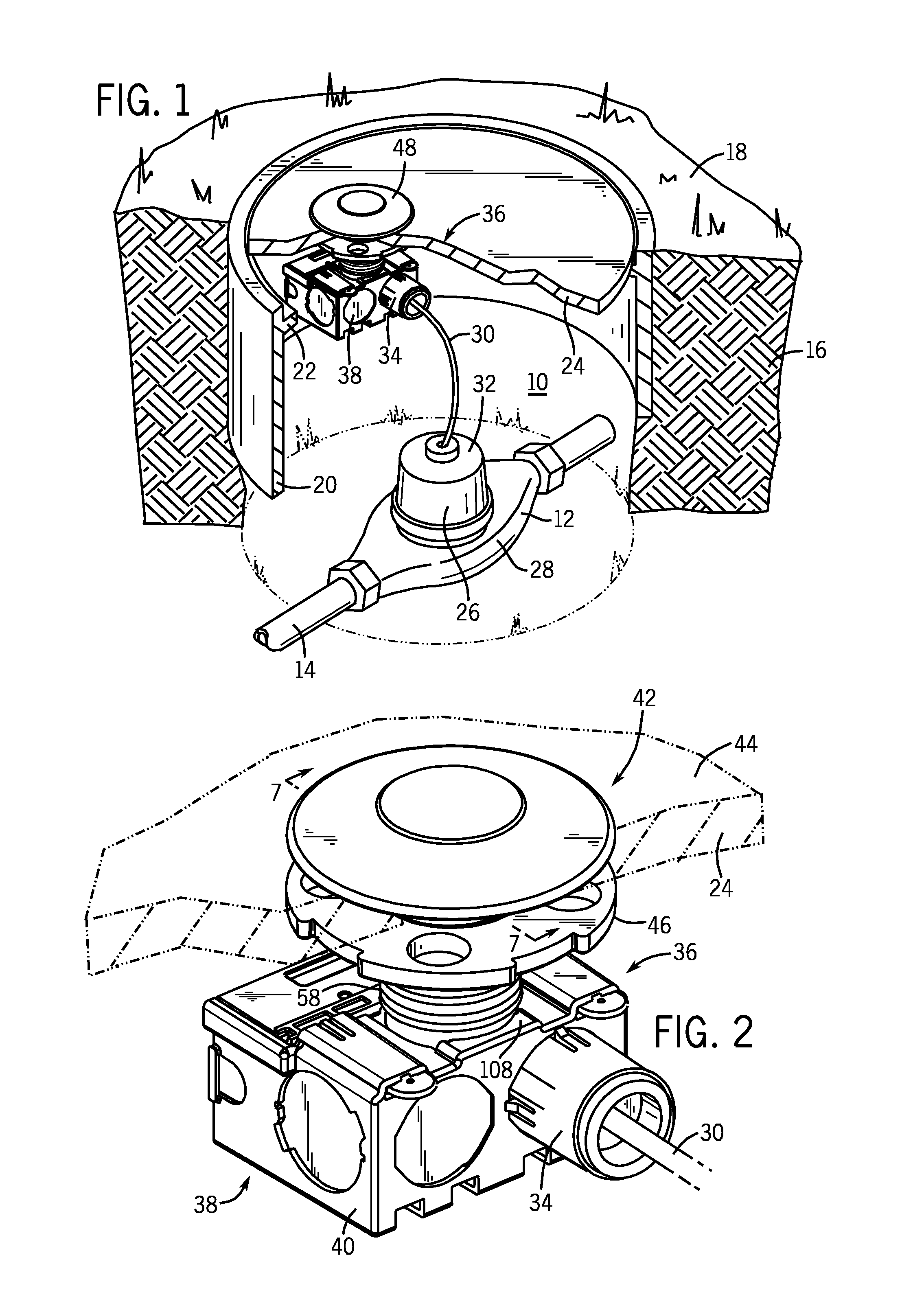 Utility meter antenna for ground mounted meter boxes