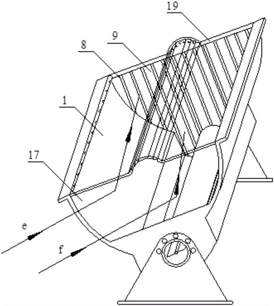 Composite multi-curved trough-type solar concentrating collector with automatic defrosting function