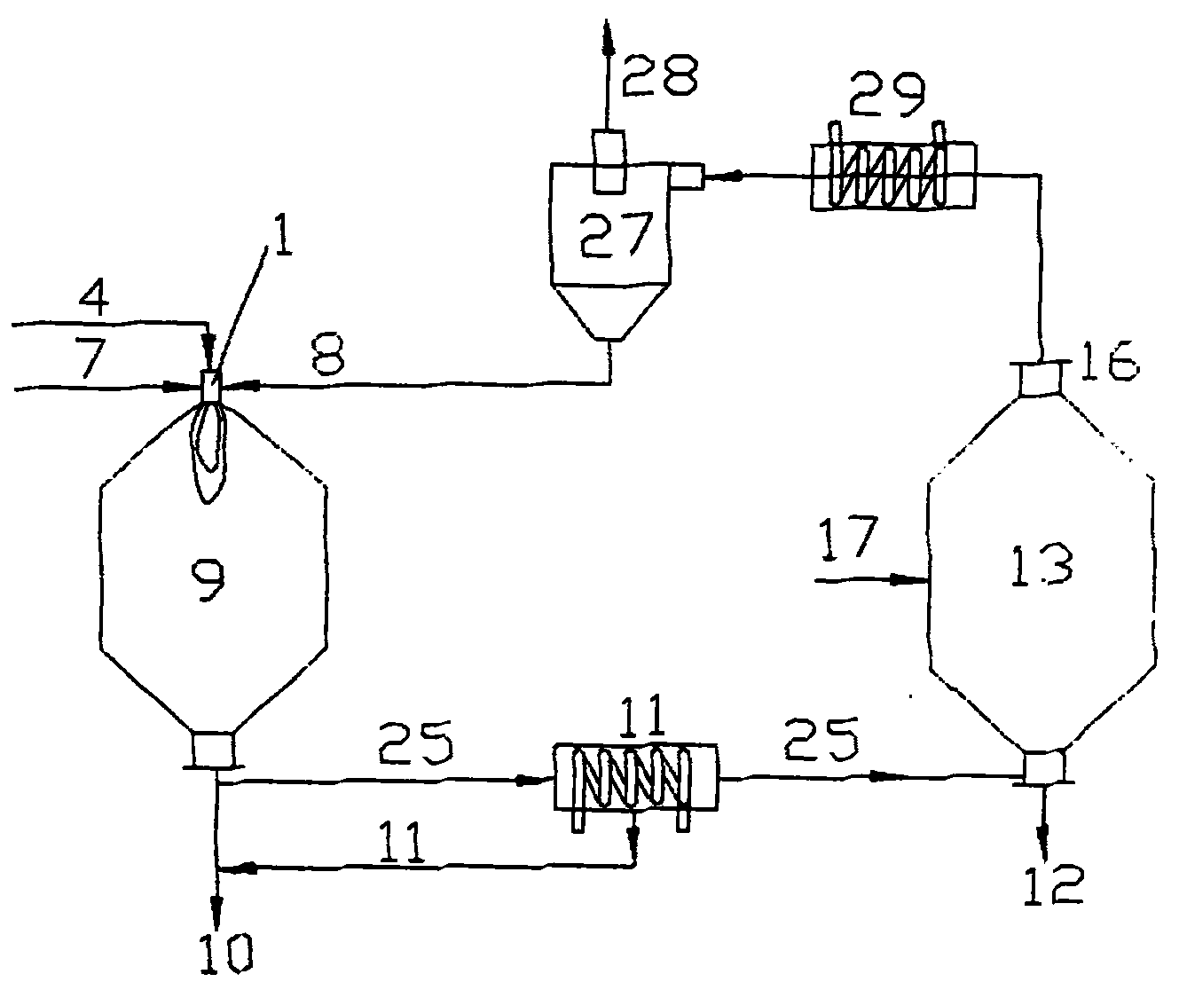 High temperature gasifying method for solid carbon raw material