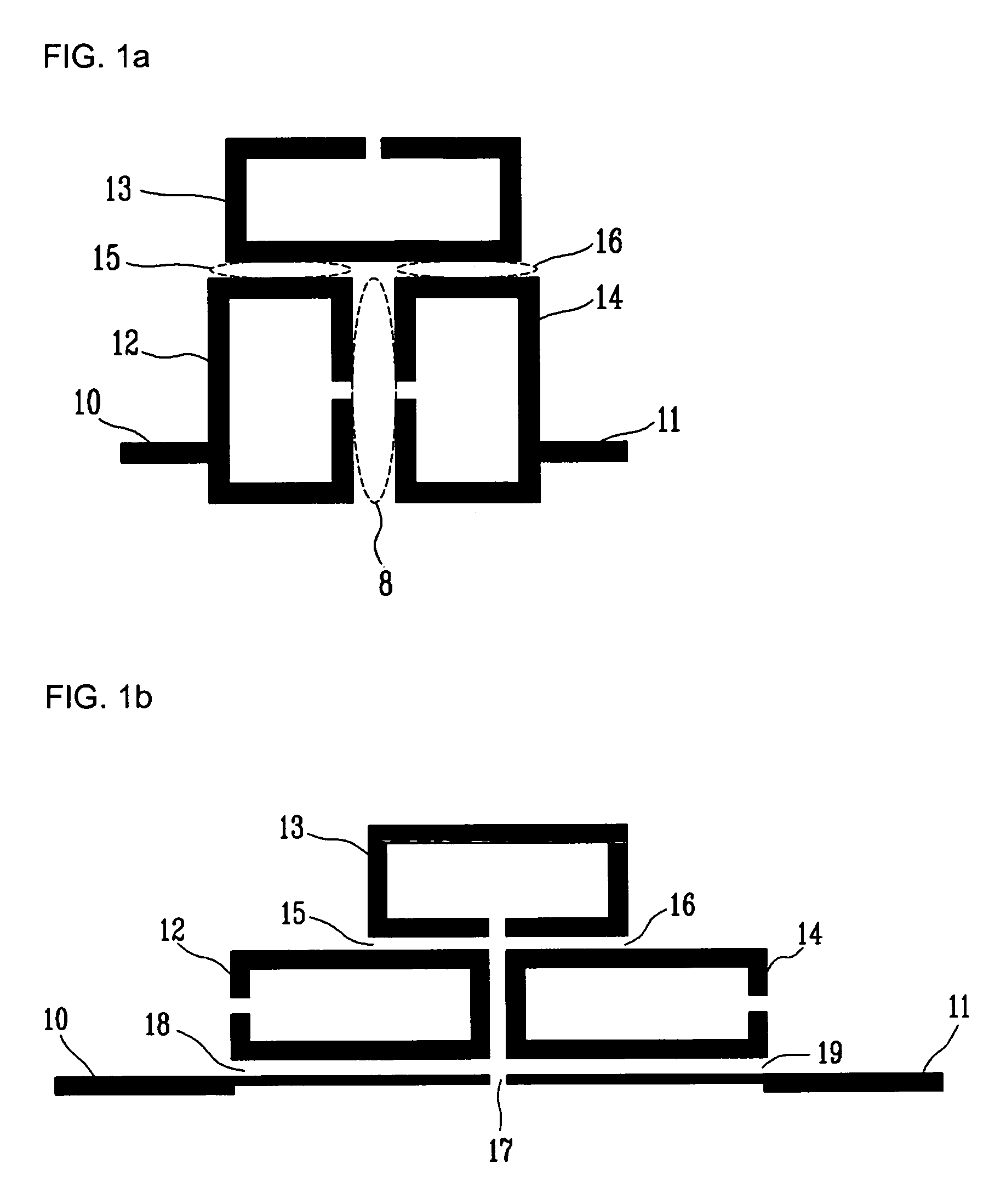 Microstrip type bandpass filter