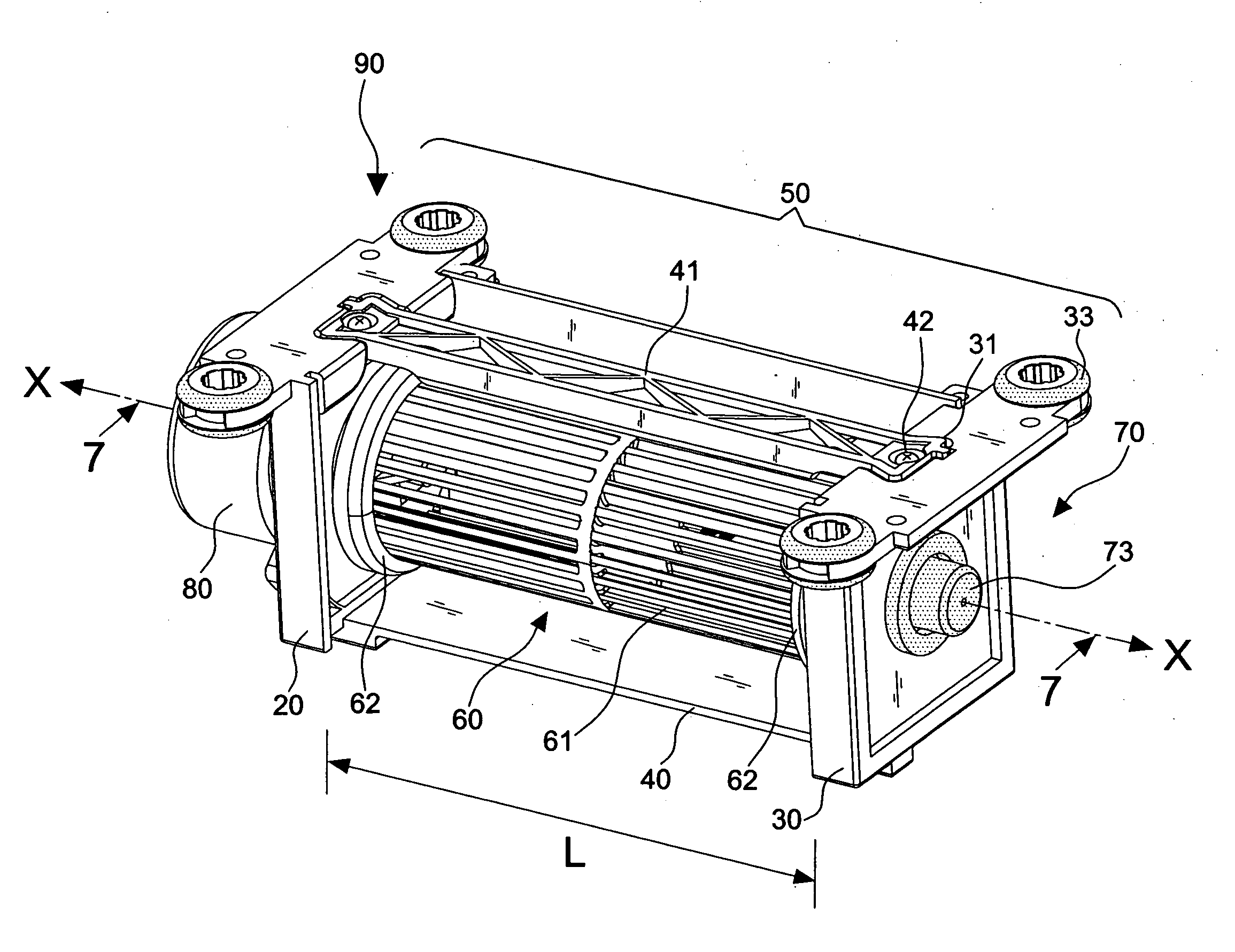 Cross flow fan