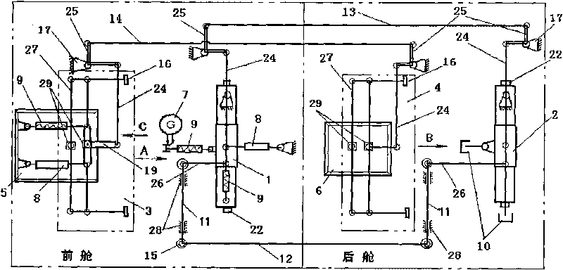 Fly-by-wire device for trainer aircraft