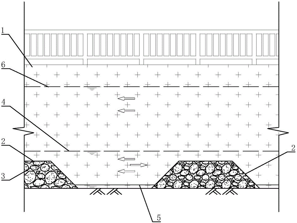 Staggered-foot beam-shaped ecological river course between tidal river sections