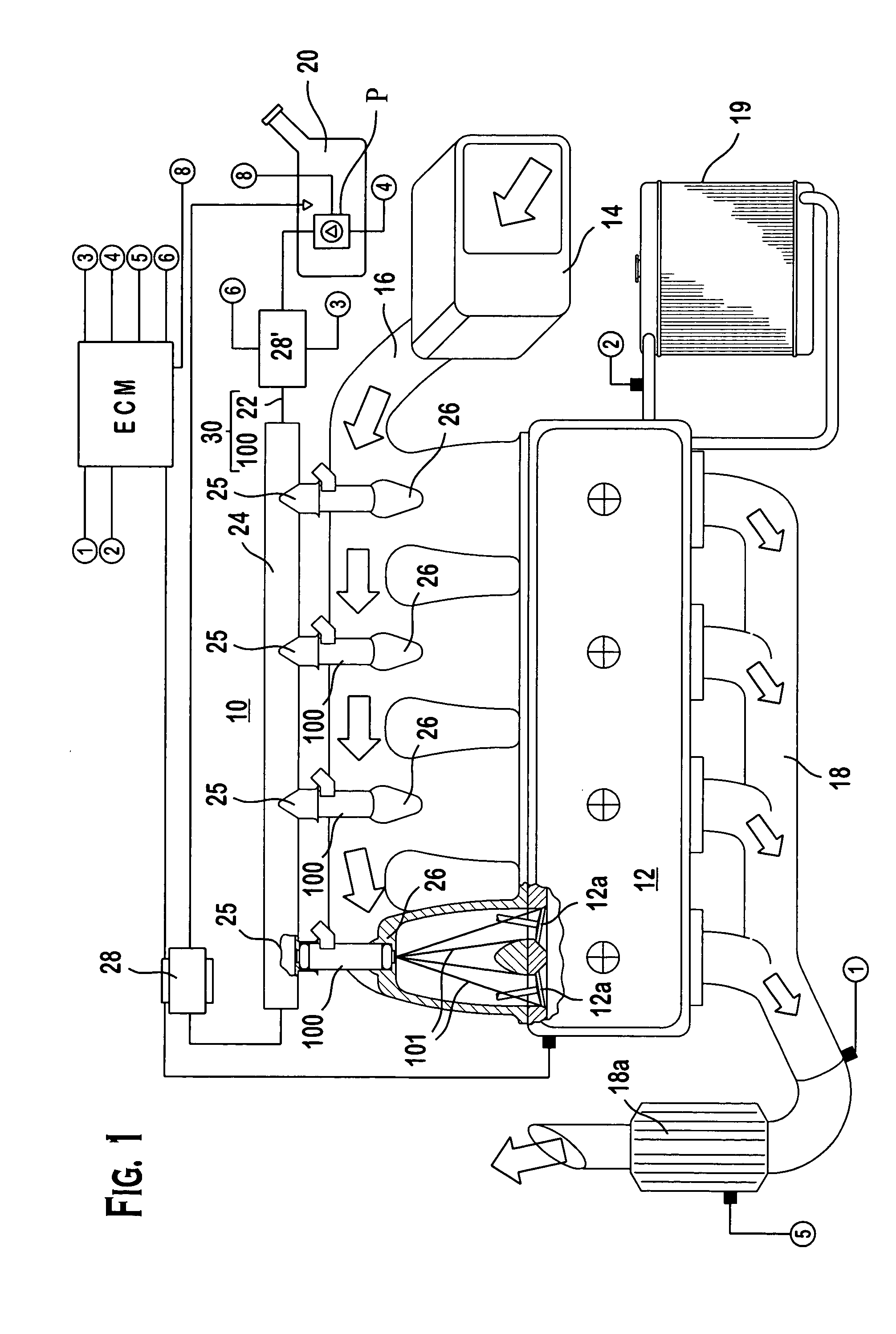 Reduction in hydrocarbon emission via spray pattern control through fuel pressure control in fuel injection systems