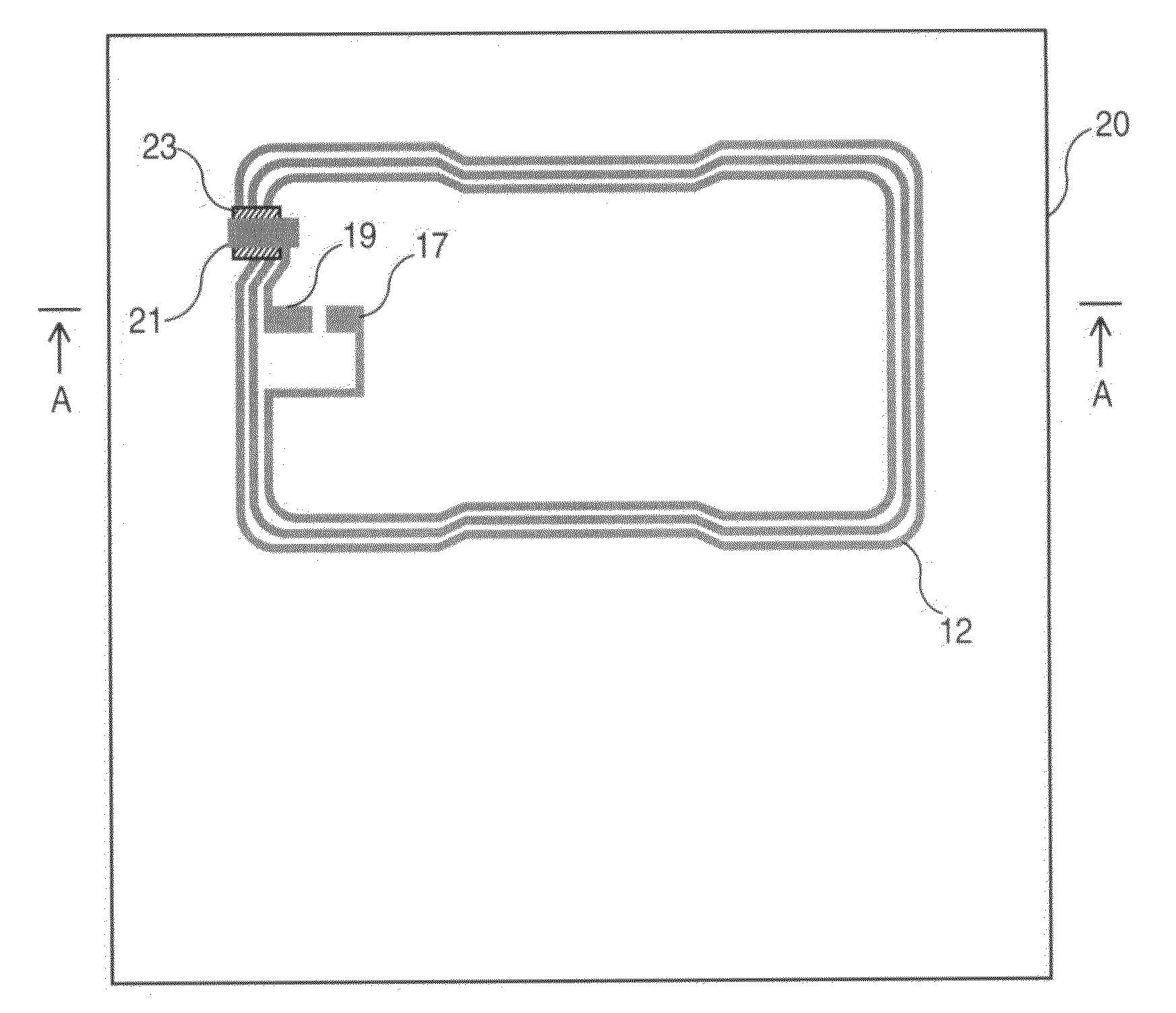 Radio frequency identification device support and its manufacturing method