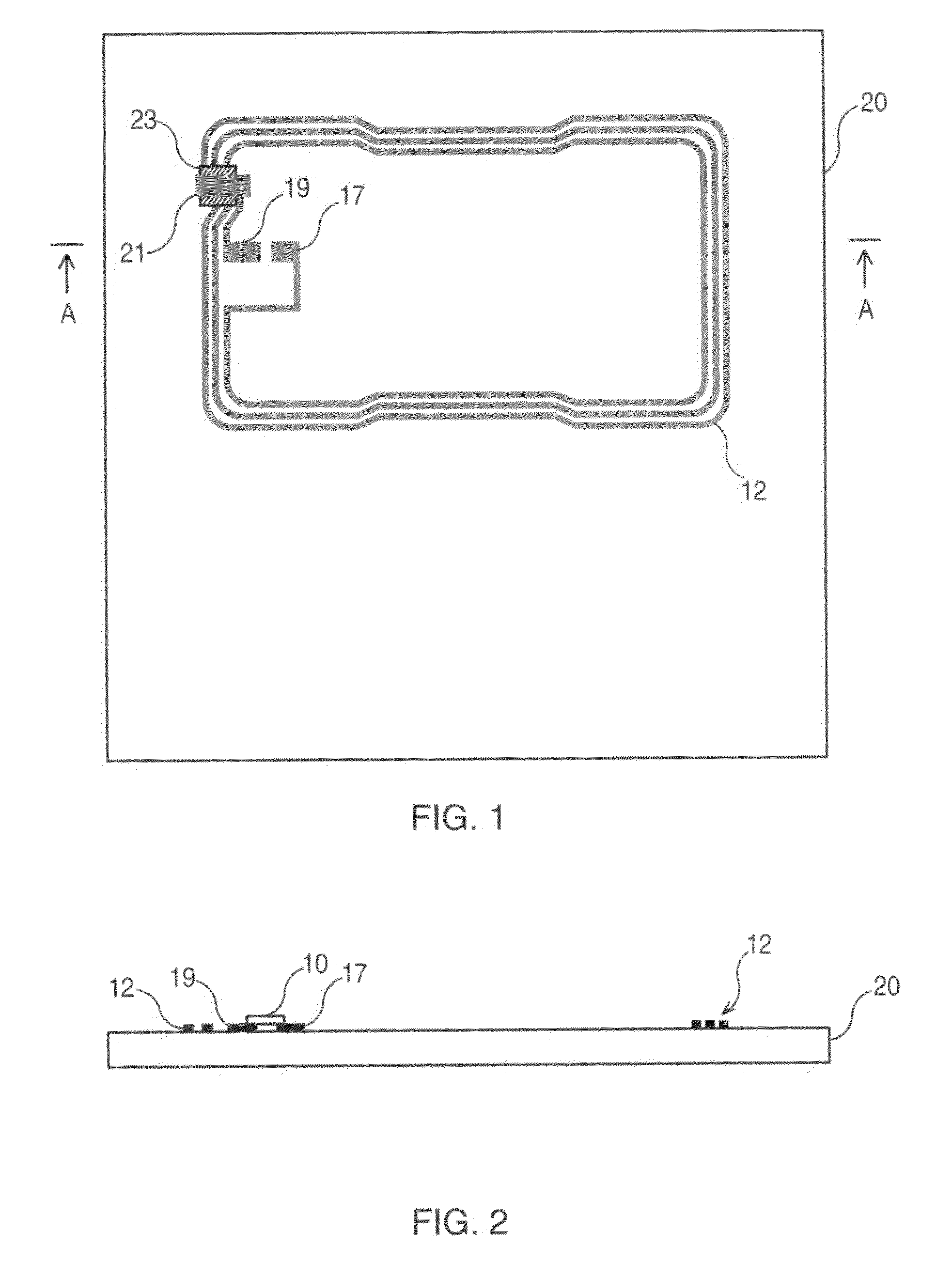 Radio frequency identification device support and its manufacturing method