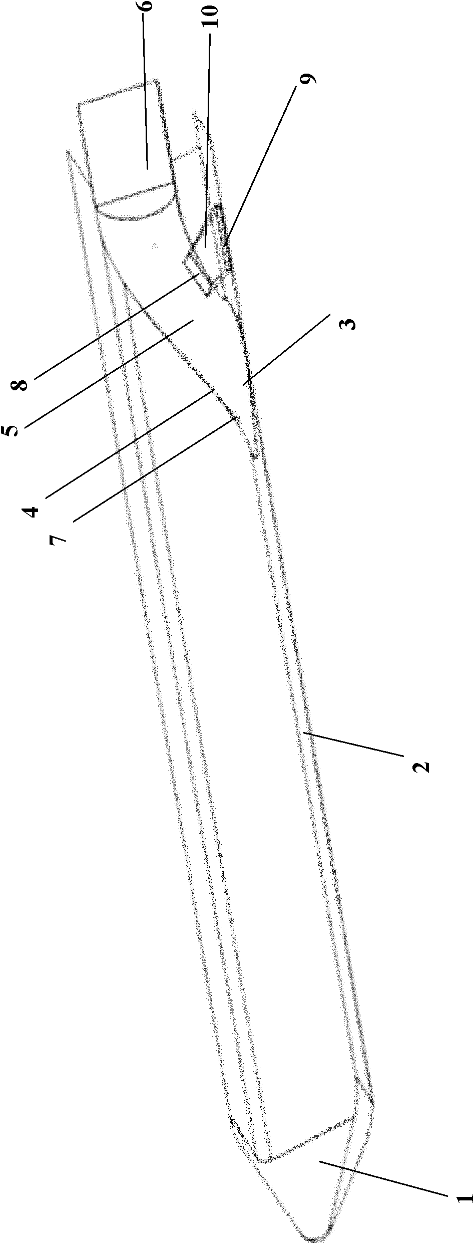 Embedded air inlet based on vortex excretion and aircraft using embedded air inlet