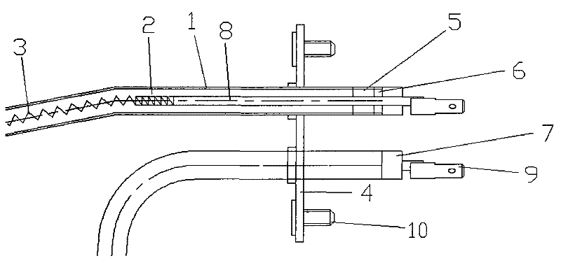 Electric heating tube made of hexagonal boron nitride and mixed heat conducting material thereof