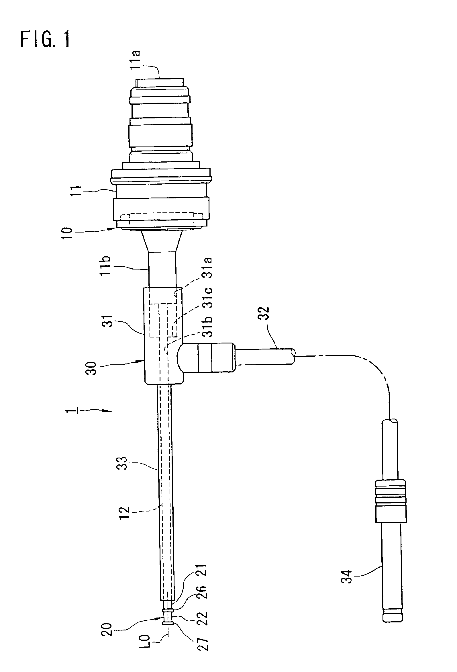 Endoscope apparatus with an omnidirectional view field and a translatable illuminator