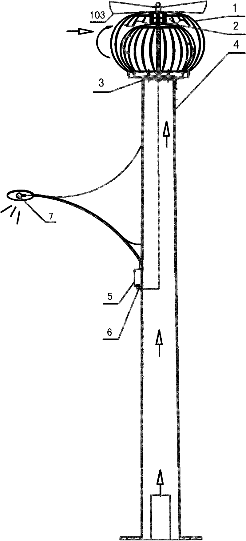 Twin Turbine Interactive Wind Power Lamp