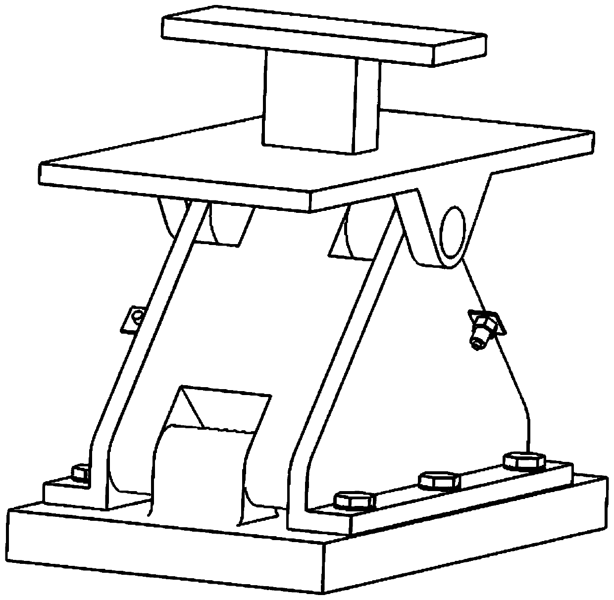 Force measuring device for excavation force of excavator and test device using force measuring device