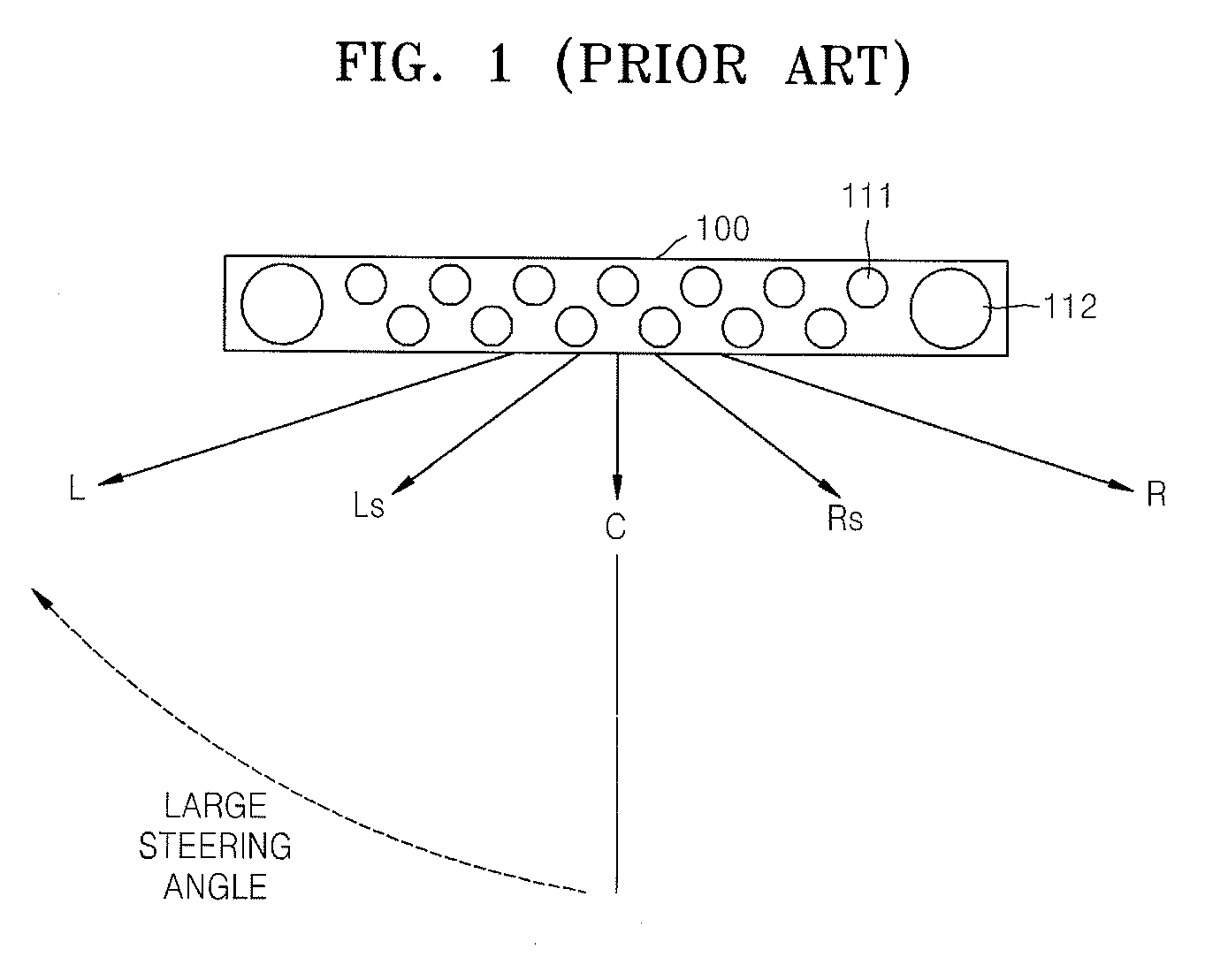 Front surround system and method for processing signal using speaker array