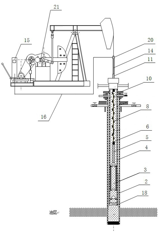 A turbulent wax-scraping screw device for rod pump wells