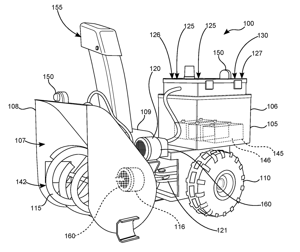 Snow blowing apparatus