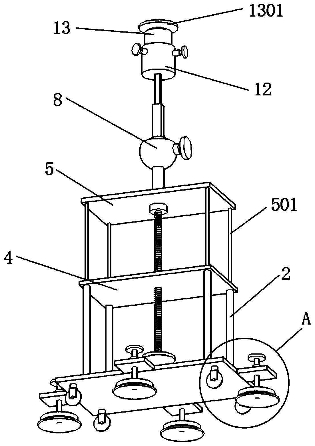 Device and method applied to architectural decoration exterior wall polishing