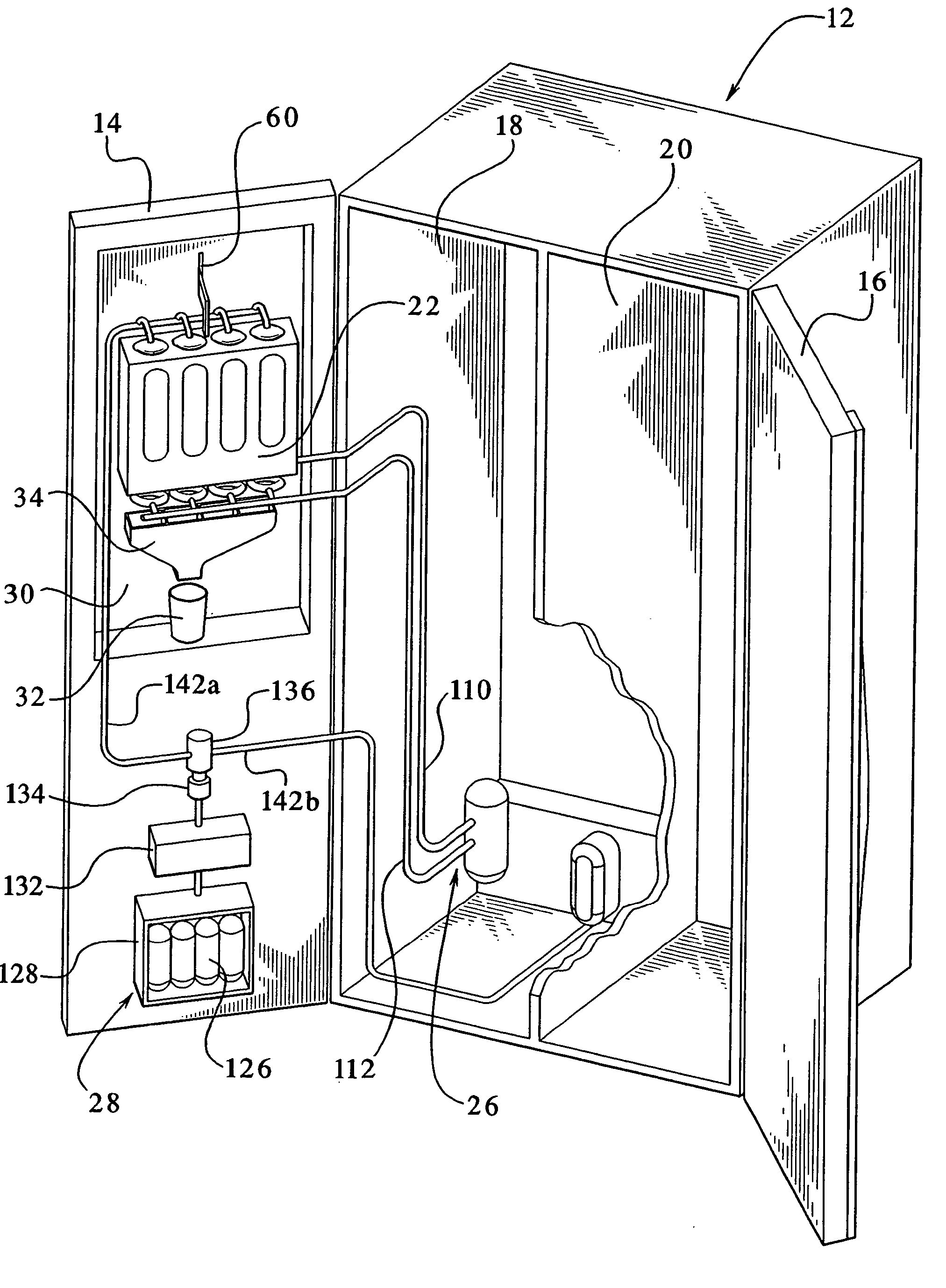 Refrigerator having a beverage dispensing apparatus with a drink supply canister holder